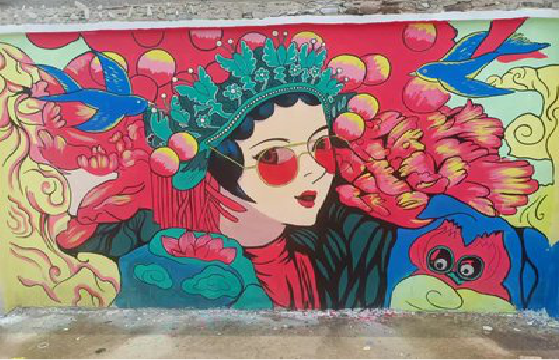 郧西墙体彩绘-网红墙