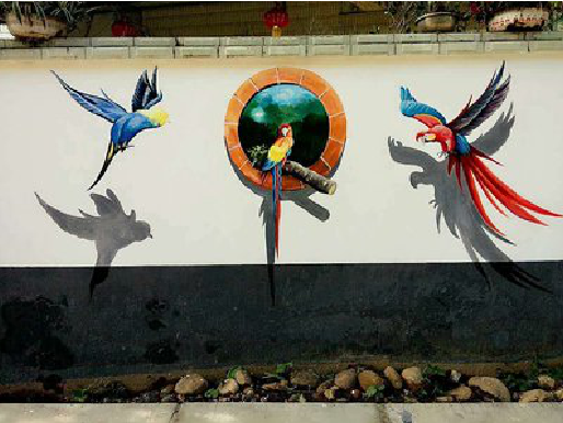 郧西视觉错位-3D墙绘设计