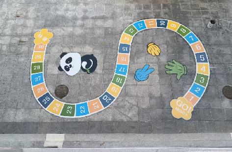 郧西地面游戏彩绘