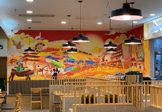 郧西商业空间彩绘介绍。