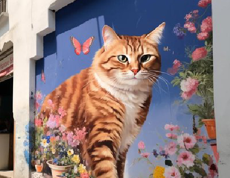 郧西自己绘制有个性的手绘墙