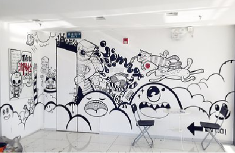 郧西手绘墙并非传统涂鸦。